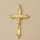 Crucifixo Metal Liso Flor Dilis 6cm Dourado